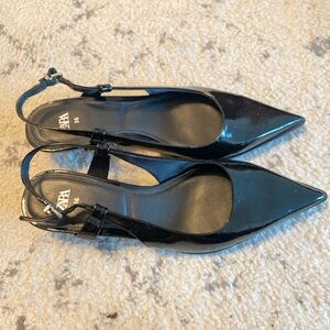 Zara pointed toe kitten heels